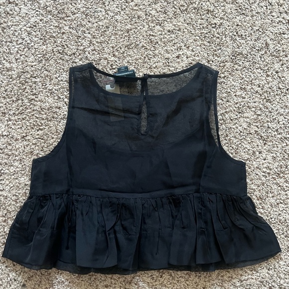 NEW Maeve by Anthro Sheer Crop Peplum - Picture 2 of 4